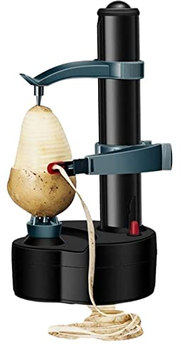 Pelador de patatas eléctrico Máquina peladora de frutas inteligente Pelador de manzanas giratorio automático Cuchillo de pelar multipropósito para puesto de restaurante de cocina