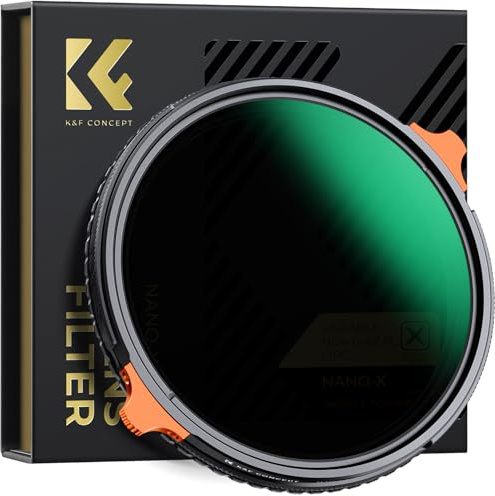 K&F CONCEPT 43mm Variabler ND4-ND64 & Polfilter(CPL) 2-IN-1 Filter