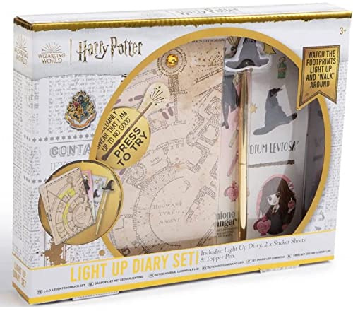 Harry Potter Tagebuch Undatiert Aufleuchtend Tagebuch Set Kinder Geheimnis Wizard Tagebuch Notizbuch Schreibwaren Geschenk mit Aufkleber & Schaustück Stift