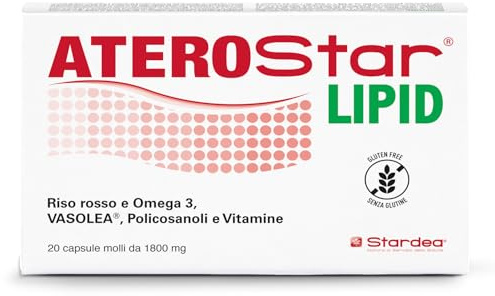 Aterostar® Lipid Stardea 20 Capsule Molli | Con Vasolea - Per Il Controllo Dei Grassi Nel Sangue, Il Metabolismo Dei Lipidi E La Pressione Arteriosa