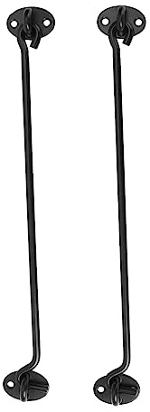 WOONEKY 2piezas Gancho Para Ventana Contra Tormentas Ganchos Acero Inoxidable Para Armario Puerta y Ventana Cierre De Seguridad