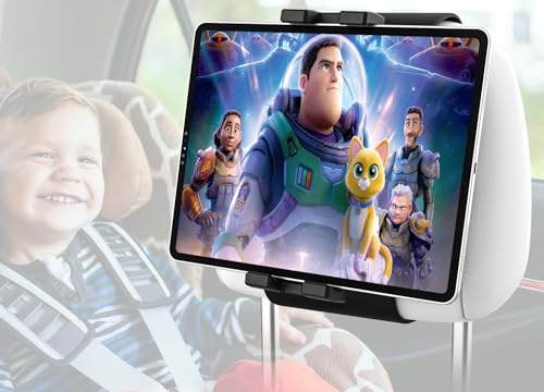 Auto Kopfstütze Tablet Halterung, KFZ Rücksitz iPad Halter für Kinder | Tragbar und 360° Drehbar - Auto Kopfstützenhalterung für iPad Pro Air Mini, Galaxy, Surface, Switch, Handys, 4-12,9
