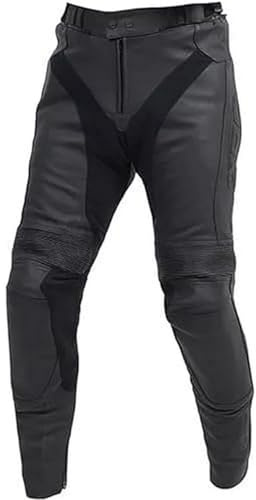 XRC GLET Pantalon de Moto en Cuir Homme Noir (FR/ES, Numérique, 50, Taille Normale, Taille Normale, Noir)