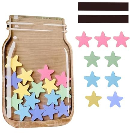 Magnetisch Belohnungsglas für Kinder | Belohnungsglas Klassenzimmer | Star Reward Jars | Motivierendes Belohnungsglas Mit 25 Sternen | Interaktive Verhalten Belohnung Jar für Lehrer Und Schüler