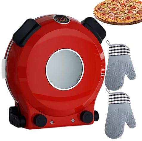 forplubossmmp Mini Four À Pizza Électrique 1300W | Machine À Pizza | Machine À Pierres À Griller Les Pizzas | Minuterie De 0 À 15 Minutes Et Température De 0 À 450℃ | Pizza Professionnel Commercial