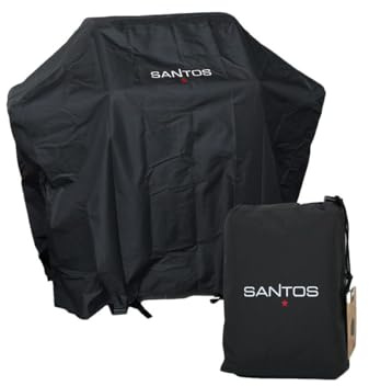 SANTOS Premium Gasgrill-Schutzhülle - 130x46x120 cm - Wasserdicht, UV-beständig, Belüftung & Aufbewahrungstasche - Ideal für Verschiedene Gasgrills