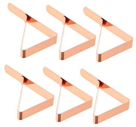 SHOWERORO 6piezas Abrazaderas Inoxidable para Manteles Sujetamanteles Robustos y Antideslizantes para Bodas y Fiestas