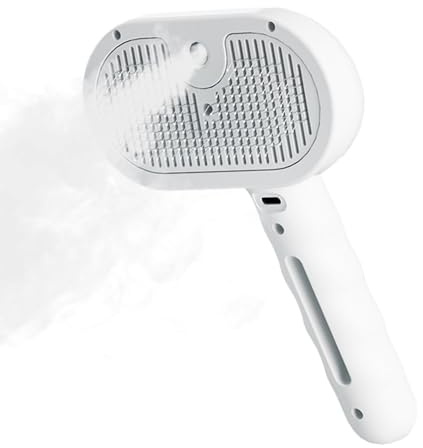 Pet Grooming Brush - Steaming Cat Grooming Brush | Cat Depilatory Spray Brush, USB Rechargeable Cat Shedding Brush, 35ml Water Tank Dog Hair Remover Brush, Pet Supplies For Cats And Dogs