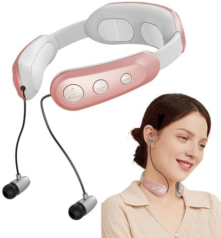 Massaggiatore elettrico per muscoli, Massaggiatore elettrico per collo,Massaggiatore relax per il collo con cuffie per alleviare la tensione del | Massaggiatore da viaggio Massaggiatore per coll