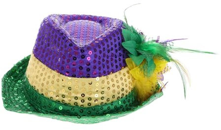 minkissy Zirkus-stirnband in Grün Karnevalskostüm Bowlerhut Für Männer Und Frauen Fedora-hüte Für Karneval Stilvolle Partybekleidung