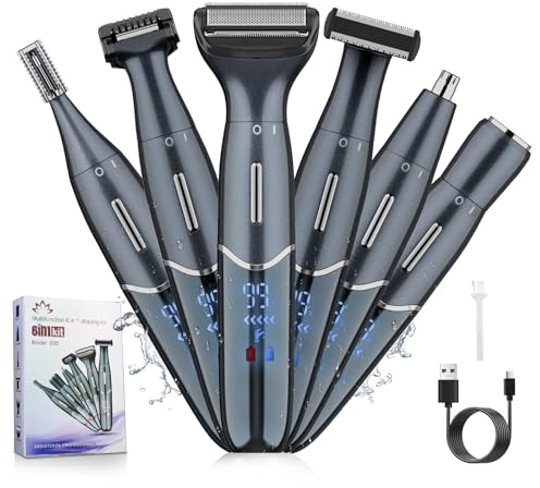 Manscape Ball Trimmer for Men,Body& Pubic Hair Trimmer and Groin Hair Shaver for Women & Men Pubic Hair, Private Area, Legs, Eyebrow,Face, Nose, Eyebrow, Body Hair Removal IPX5 Waterproof LED Display