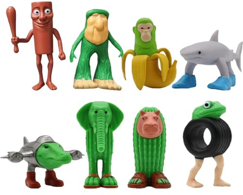 Atsmoce 8 Packed Tung Tung Tung Sahur Figuren, Italy Brainrot Figuren Set, Tralalero Tralala Spielzeugfiguren, Geeignet für Game Fans und Kinder ab 6 Jahren