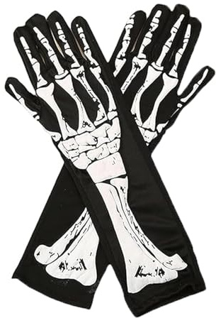 Rakiuty Gants Squelettes d'Halloween,Gants Effrayants,pour Soirées à Thème pour Carnaval Halloween Cosplay