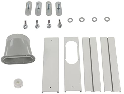 Qudinip Kit de Ventana de Aire Acondicionado Portátil, Adaptador Universal para un Panel Deslizante Ajustable de Tubo de 150 Mm con Material de PVC Duradero para la Mayoría de Las