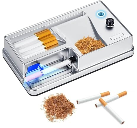 HGTRH Machine A Cigarette Tube Electrique, Machine électrique Capteur Intelligent ou Affichage Numérique LED 6,5mm/8mm White Digital Display