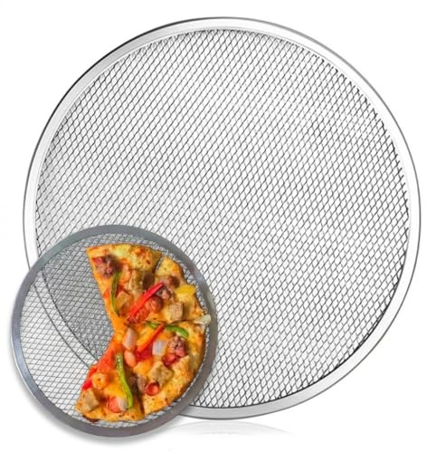 Teglia per pizza in acciaio inoxs, multiuso per pizza e pasta (40,6 cm)