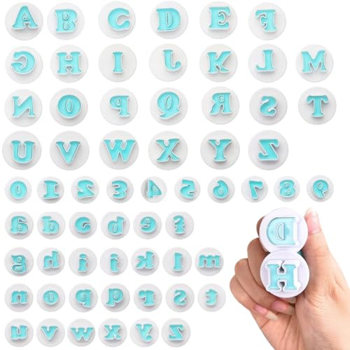 36 Stück Keksausstecher Buchstaben Zahlen Backzubehör Torten Deko für Hochzeit, Geburtstag, Babyparty,Kinder Kekse Backen Party DIY
