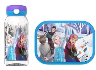 Mepal - Set de Almuerzo Campus - Set para Niños con Botella con Tapón Abatible y Fiambrera - Almuerzo para Llevar al Escuela o para Llevar - Apto para Lavavajillas - - 600 + 750 ml - Frozen Friends