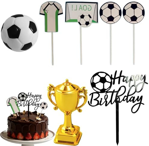 7 PCS Football Cake Toppers for Men, Men Football Birthday Topper | Footballs Decorations for Birthday, Football Cake Decorations for Men, Birthday Cakes Decoration, Apply to Party Activities
