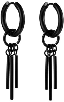 Herrörhängen Dangle, Herrörhängen i rostfritt stål Hoop Piercing Smycken Runda med runda stänger