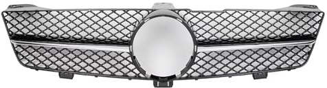 Parrilla Radiador Para Mercedes Para Benz Para CLS W219 CLS350 CLS500 CLS550 2009-2011 GTR Estilo Rejillas Superiores Diamantes Parachoques Rejilla Radiador(A-Chrome Black)