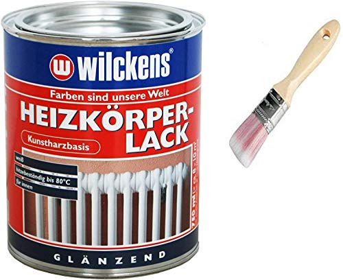 Bindulin Heizkörperlack weiss inkl. Pinsel zum Auftragen von E-Com24 (Heizkörperlack weiss 375 ml)