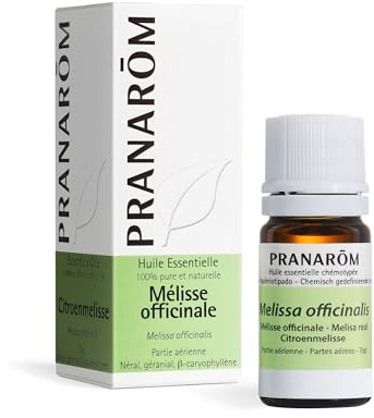 PRANAROM Aceite Esencial Melisa 5 ml – Melissa Officinalis Relajación Puro | 100% puro y natural. Melissa officinalis, aroma cítrico suave que favorece la relajación.