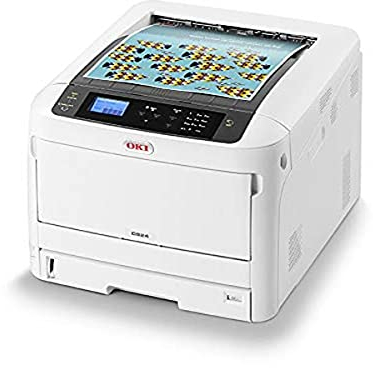 OKI C824dn Farbdrucker (Drucken, A3, 26 Seiten/Min., 1.200x600 dpi, LAN, WLAN optional, Duplexdruck, 5.000 Seiten/Monat, max 75.000 Seiten)