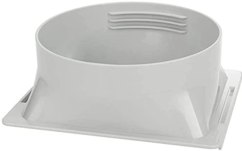 Pek, 5.91 Zoll Tragbare Klimaanlagen-Adapter-Abluftschlauch, Anschlussrohr Lufthaube Leitblechplatte Mobile Klimaanlage Spezielle Abluftrohrschnittstelle ((150 mm) Quadratischer Mund Weiß), 18X15X6,5