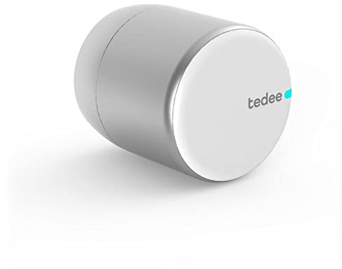 tedee Serratura intelligente per porta, facile da installare, controllo tramite Bluetooth, gestione degli accessi da remoto tramite app, alimentata a batteria, compatibile con iPhone e Android