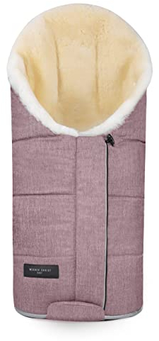 Werner Christ Baby, Lammfell Kinderwagen-Fußsack TULAVARIO – Buggy Lammfellfußsack (Kinder ab 6 - bis 36 Monate) aus medizinischem Fell, in Rosé (rosa)