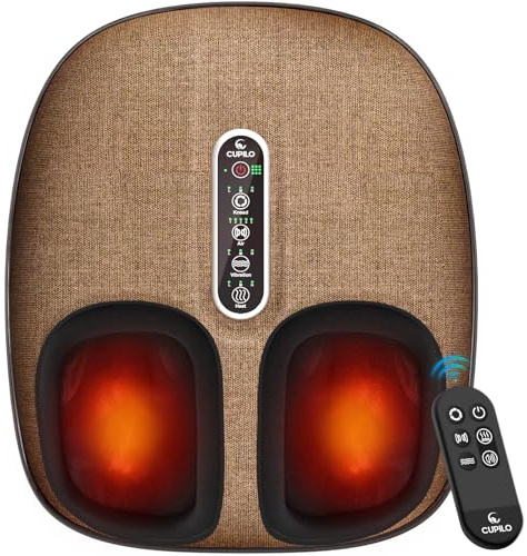 Foot Massager with Heat, FSA Eligible HSA Store, Shiatsu Feet Massager with Remote Control, Multi-Level Compression Knead Foot Massage for Neuropathy & Plantar Fasciitis, Mothers Day Gifts for Mom