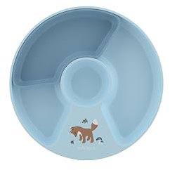 Mepal - Assiette compartimentée Mio Little Dutch - Bords hauts pour un ramassage aisé - Base antidérapante - Compartiment amovible pour créer 2, 3, 4 sections - Résiste au micro-ondes - Forest Friends