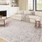 HUGEAR Alfombra Salon Gris Antideslizante Alfombras Lavables en Lavadora Tapetes para Sala 200x300cm Habitacion Dormitorio Comedor Flor Vintage Grande Tapete Pelo Corto tapete Quarto