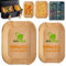 Anhow 200 Stück Backpapier für Philips Airfryer Dual Basket 3000 Series, Heißluftfritteuse Backpapier Rechteck für Tefal Dual Easy Fry EY905D 5,2/3,1 L, Moulinex 8,3 L, Cecotec 5,5/3,5L - Holzfarbe