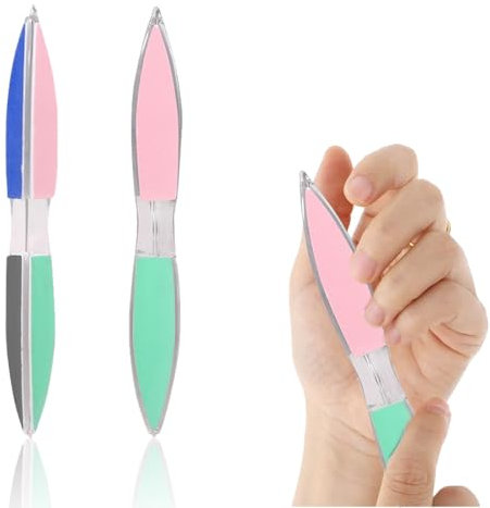 LQIOACU 2 Stück Nagelpolierer Sechsseitig, Nagelfeilen naturnägel, Nail file, Nail buffer, Nagel buffer, Polierfeile fingernägel, Buffer für nägel (Zufällige Farbe)