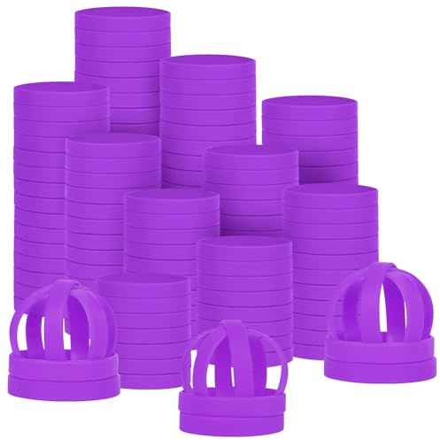 LVNRIDS 200 PCS Silicone Wristbands Rubber Bracelets for Adult Teen, 8 inch Purple Silicone Wrist Bands for Business School Activity Party Events Music Festival