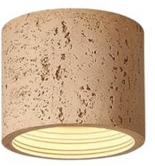 AWEITG Plafonnier LED encastré 6 W - Style Wabi-Sabi imitation pierre de grotte for l'éclairage des couloirs et des allées(Yellow,14x11cm)