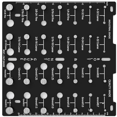Sehuby Misuratore di identificazione della vite del tester del filo con 14 standard e 14 filettatura metrica calibro Checker dado strumento di controllo della vite