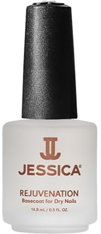 JESSICA Rejuvenation Base Coat, Nail Varnish for Dry Nails, Strengthens and Conditions, Enriched with Vitamin E, Aloe Vera, and Jojoba, 14.8 ml