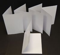 A4 Plegable para A5 Foto Brillo en Blanco Tarjetas para Impresoras Inkjet 240gm2 50 Tarjetas