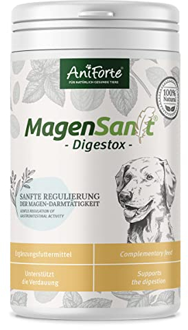 AniForte MagenSanft Pulver für Hunde 500g – Zur Unterstützung der Verdauung & Harmonisierung der Magen-Darm-Aktivität, natürlicher Magenschutz Hund mit Bentonit Pulver & Kräutern