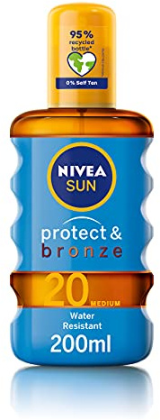 Nivea Sun Protect and Bronze Tan Activating Protecting Oil Medium SPF 20 - 200 ml by NIVEA