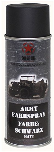 BW Army Farbspraydosen Sprühfarbe Armeelack 400ml DS schwarz matt