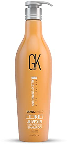 GK HAIR Global Keratin Colour Shield Champú (22 onzas líquidas) para tratamiento hidratante, limpieza seca, profunda y protección contra el calor para tratar el color, seco, dañado, rizado,