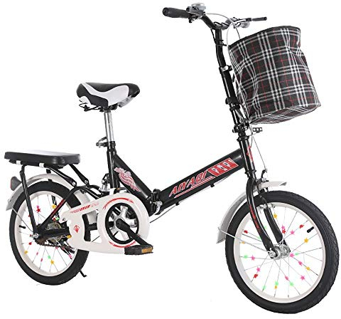 MTTKTTBD Leicht Faltrad,7 Gang 20 Zoll,Klapprad mit Korb,Unisex Folding City Bike Klapprad für Stadtreiten und Pendeln,First Class Klappfahrrad mit Doppelscheibenbremse