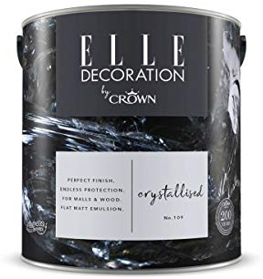 ELLE DECORATION Crystallised No. 109, 2,5 L, extra-matte Premium Wandfarbe für Innen, für Wände und Holz, hohe Deckkraft, Innenfarbe,helles, frisches Lila-Grau
