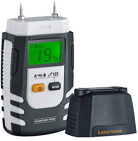 LASERLINER DampFinder Home - Humidímetro/Higrómetro - Medidas precisas - Madera y materiales - Versátil - Pantalla digital - Fácil de usar