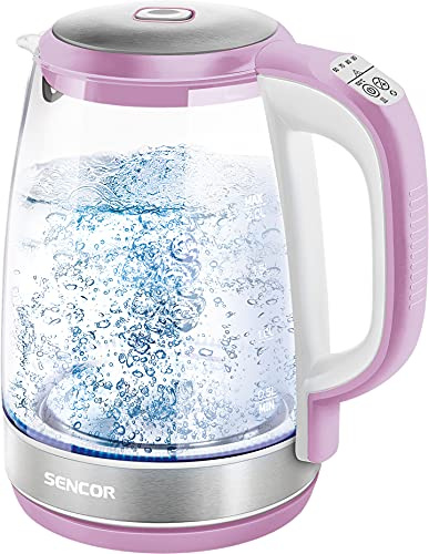 SENCOR Bouilloire Électrique à Température Variable avec Lumiere LED Interne, 2,0 L Capacité, 2200W, Rose