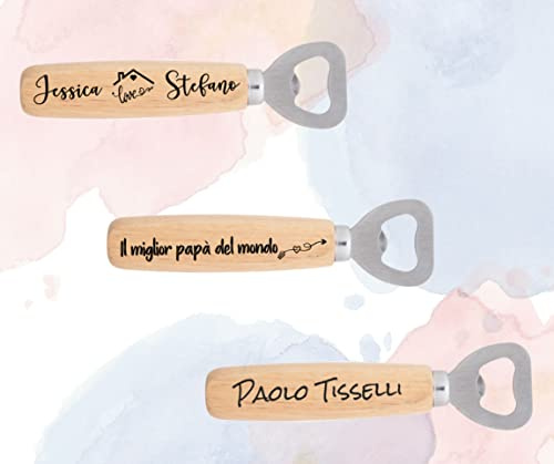 Apribottiglie Classico Classic e di alta qualità, personalizzabile in legno, con incisione, apribottiglie con nome, personalizzabile! Scegli la tua frase e rendilo unico